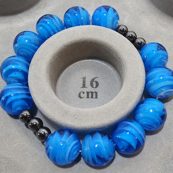 Custom Hematite Unisex Bracelet - Picture 2 of 3